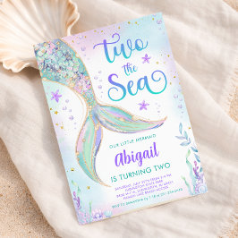 Invitación de cumpleaños 2 de sirena al mar 2