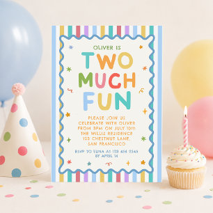 Invitación de cumpleaños 2 divertida y colorida