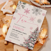 Invitación de cumpleaños 2, invierno 2 cumpleaños