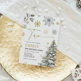 Invitación de cumpleaños 2, invierno 2 cumpleaños