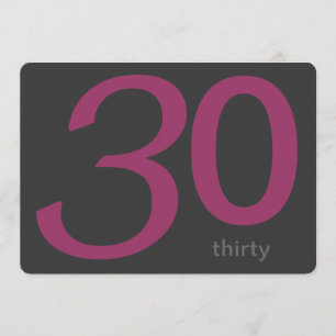 Invitación de cumpleaños 30 a Personalizado de car