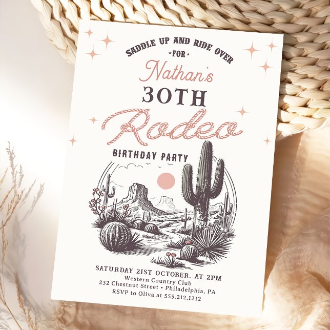 Invitación de cumpleaños 30 al Rodeo del Desierto  (Subido por el creador)