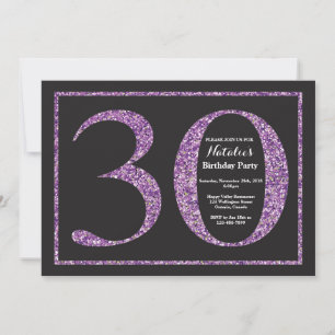 Invitación de cumpleaños 30 años con pizarra de pu