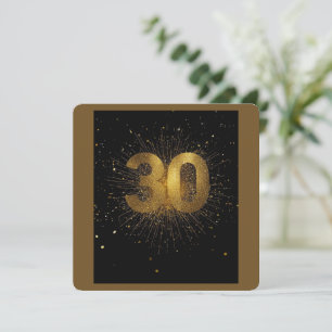 Invitación de Cumpleaños 30 con Confeti Cumpleaños