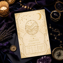 Invitación de cumpleaños 30 de Acuario | Estrellas