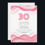 Invitación de cumpleaños 30 del moderno Hot Pink<br><div class="desc">Haga que su celebración de 30 años sea verdaderamente inolvidable con nuestra Invitación de 30 Años Moderno y Caliente Rosado. Esta atractiva invitación combina una estética minimalista con la energía vibrante del rosa cálido,  creando un equilibrio perfecto para un emocionante evento de hitos.</div>