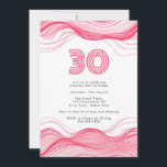 Invitación de cumpleaños 30 del moderno Hot Pink<br><div class="desc">Haga que su celebración de 30 años sea verdaderamente inolvidable con nuestra Invitación de 30 Años Moderno y Caliente Rosado. Esta atractiva invitación combina una estética minimalista con la energía vibrante del rosa cálido,  creando un equilibrio perfecto para un emocionante evento de hitos.</div>