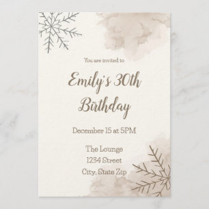 Invitación de cumpleaños 30 elegante neutral de in