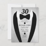 Invitación de cumpleaños 30 hombres de corbata de<br><div class="desc">Diseño Cortesía de https://www.etsy.com/shop/teabreakart</div>