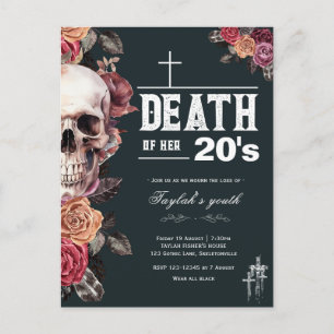 Invitación de cumpleaños 30 muerte de sus 20