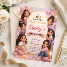 Invitación de cumpleaños 4º Celebración de la Prin