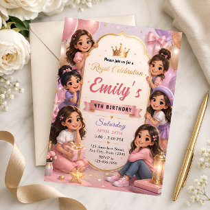 Invitación de cumpleaños 4º Celebración de la Prin