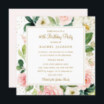 Invitación de cumpleaños 40 a Rubor Gold Floral Wa<br><div class="desc">Invitaciones florales más modernas de cumpleaños en la Pequeña Tienda Bayleigh!</div>