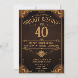 Invitación de cumpleaños 40 años con foto de Whisk