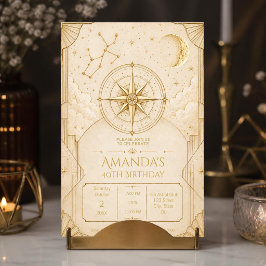 Invitación de cumpleaños 40 de Sagitario | Champán