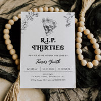 Invitación de cumpleaños 40 por amor gótico, RIP 3
