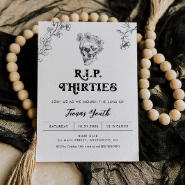 Invitación de cumpleaños 40 por amor gótico, RIP 3