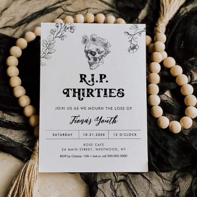 Invitación de cumpleaños 40 por amor gótico, RIP 3 (Subido por el creador)