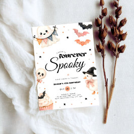 Invitación de cumpleaños 4 espeluznante Halloween 
