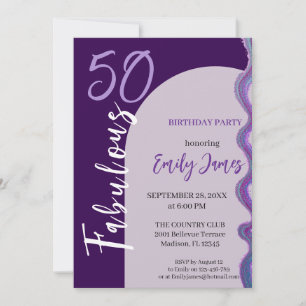 invitación de cumpleaños 50 cincuenta para mujer
