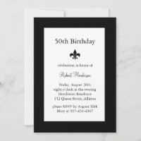 Invitación de cumpleaños 50 de Fleur de Lise