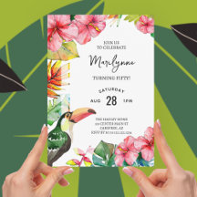 Invitación de cumpleaños 50 de Hawaiian Tropical