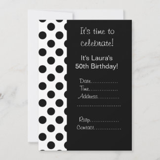 Invitación de cumpleaños 50 en Black spot