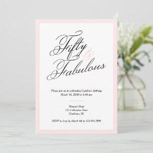 Invitación de cumpleaños 50 & Fabuloso Script