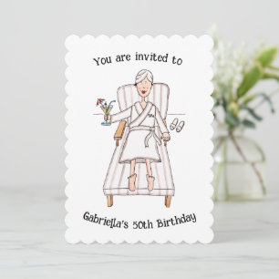 Invitación de cumpleaños 50 o cualquier edad para 