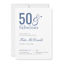 Invitación de cumpleaños 50 y fabuloso