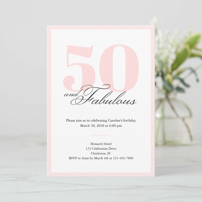 Invitación de cumpleaños 50 y fabuloso (Subido por el creador)