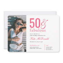 Invitación de cumpleaños 50 y fabuloso