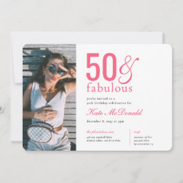 Invitación de cumpleaños 50 y fabuloso