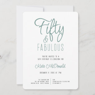 Invitación de cumpleaños 50 y fabuloso