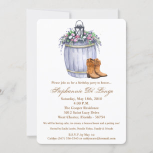 Invitación de cumpleaños 5 horas al día, 7 días a