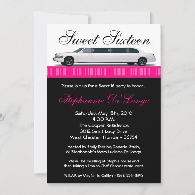 Invitación de cumpleaños 5 horas al día, 7 días a  (Anverso)