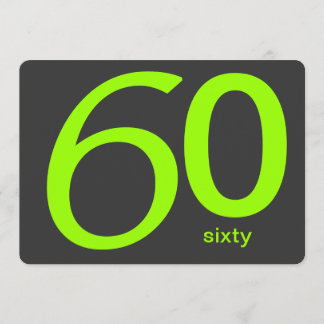 Invitación de cumpleaños 60 a Personalizado de car