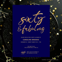 Invitación de cumpleaños 60 fabuloso
