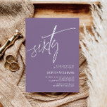 Invitación de cumpleaños 60 Minimalista de Dusty P<br><div class="desc">*** Por favor introduzca H013 en la búsqueda de la tienda para encontrar todos los artículos coincidentes *** O visite nuestra colección Minimalista Polvorienta. *** Este diseño de alta calidad es fácil de personalizar para que coincida con tus colores, estilos y temas bodas. Para una mayor personalización, haga clic en...</div>