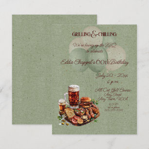 Invitación de cumpleaños 60 para Boil de cangrejos