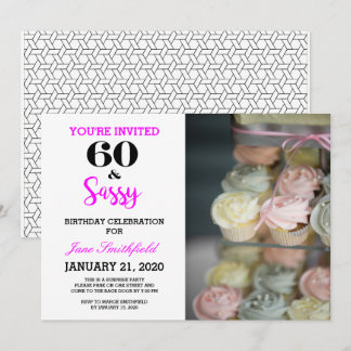 Invitación de cumpleaños 60 y descarada para una f