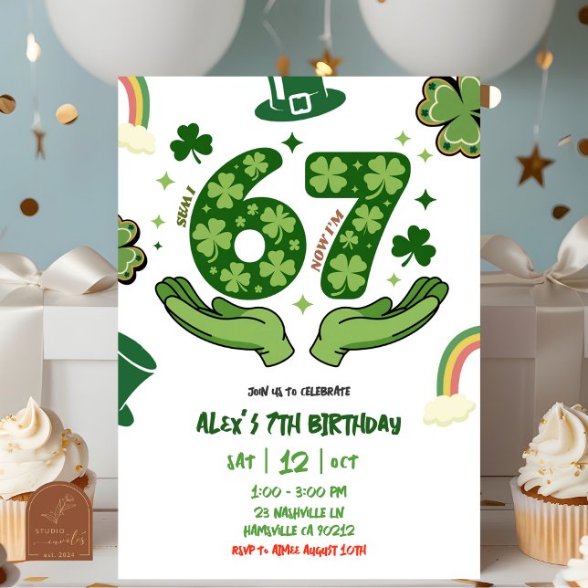 Invitación de cumpleaños 67 de San Patricio (Subido por el creador)