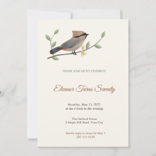 Invitación de cumpleaños 70 para Ampelis americano