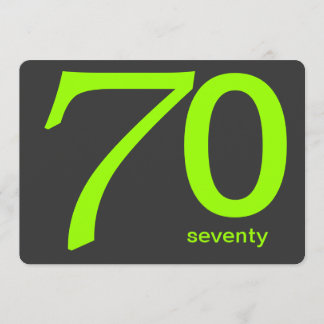 Invitación de cumpleaños 70 Personalizados de carb