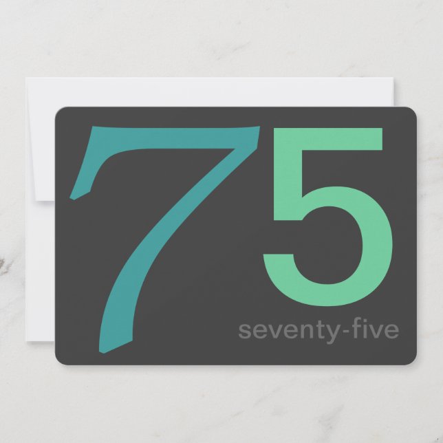 Invitación de cumpleaños 75º Personalizado de carb (Anverso)