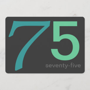 Invitación de cumpleaños 75º Personalizado de carb