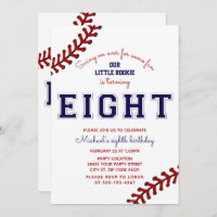 Invitación de cumpleaños 8 al béisbol