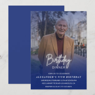 Invitación de cumpleaños 95 Hombres fotográficos d