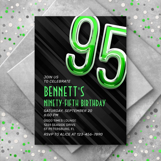 Invitación de cumpleaños 95 hombres modernos (Subido por el creador)