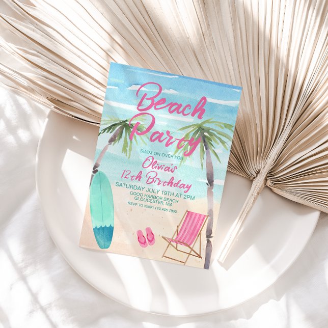 Invitación de cumpleaños a acuarela Fiesta de play (Subido por el creador)